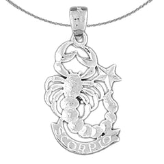 14K or 18K Gold Zodiac - Scorpio Pendant