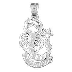 14K or 18K Gold Zodiac - Scorpio Pendant