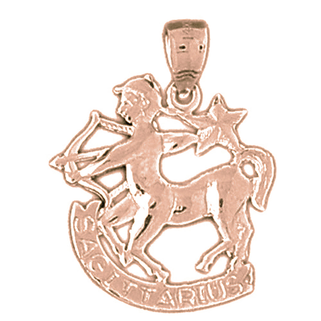 14K or 18K Gold Zodiac - Sagittarius Pendant