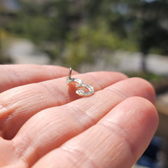 14K oder 18K Gold Nummer Drei, #3 Anhänger