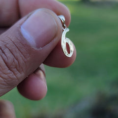 14K or 18K Gold Number Six, #6 Pendant