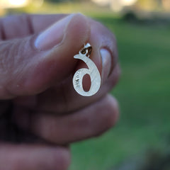 14K oder 18K Gold Nummer Sechs, #6 Anhänger