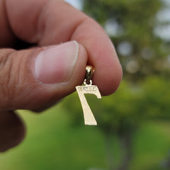 14K oder 18K Gold Nummer Sieben, #7 Anhänger