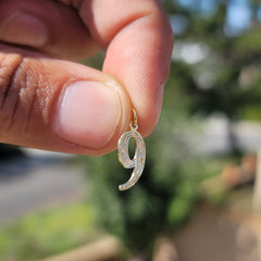 14K or 18K Gold Number Nine, #9 Pendant