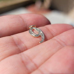 14K oder 18K Gold Nummer Neun, #9 Anhänger