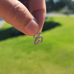 14K or 18K Gold Number Twenty Five, #25 Pendant