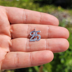 14K oder 18K Gold Nummer Fünfundzwanzig, #25 Anhänger