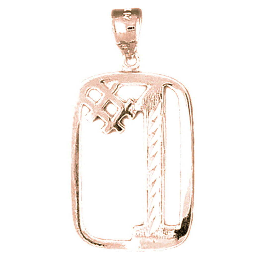 10K, 14K or 18K Gold #1, Number One Pendant