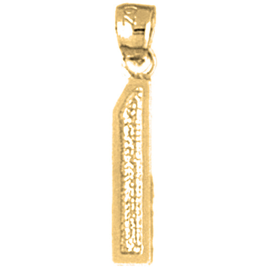 14K or 18K Gold One, #1 Pendant