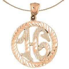 10K, 14K oder 18K Gold eingefasst #16, Sixteen Anhänger