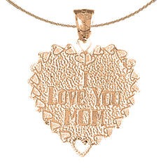 Colgante Te Amo Mamá de Oro de 10K, 14K o 18K