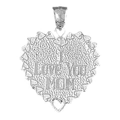 10K, 14K or 18K Gold I Love You Mom Pendant