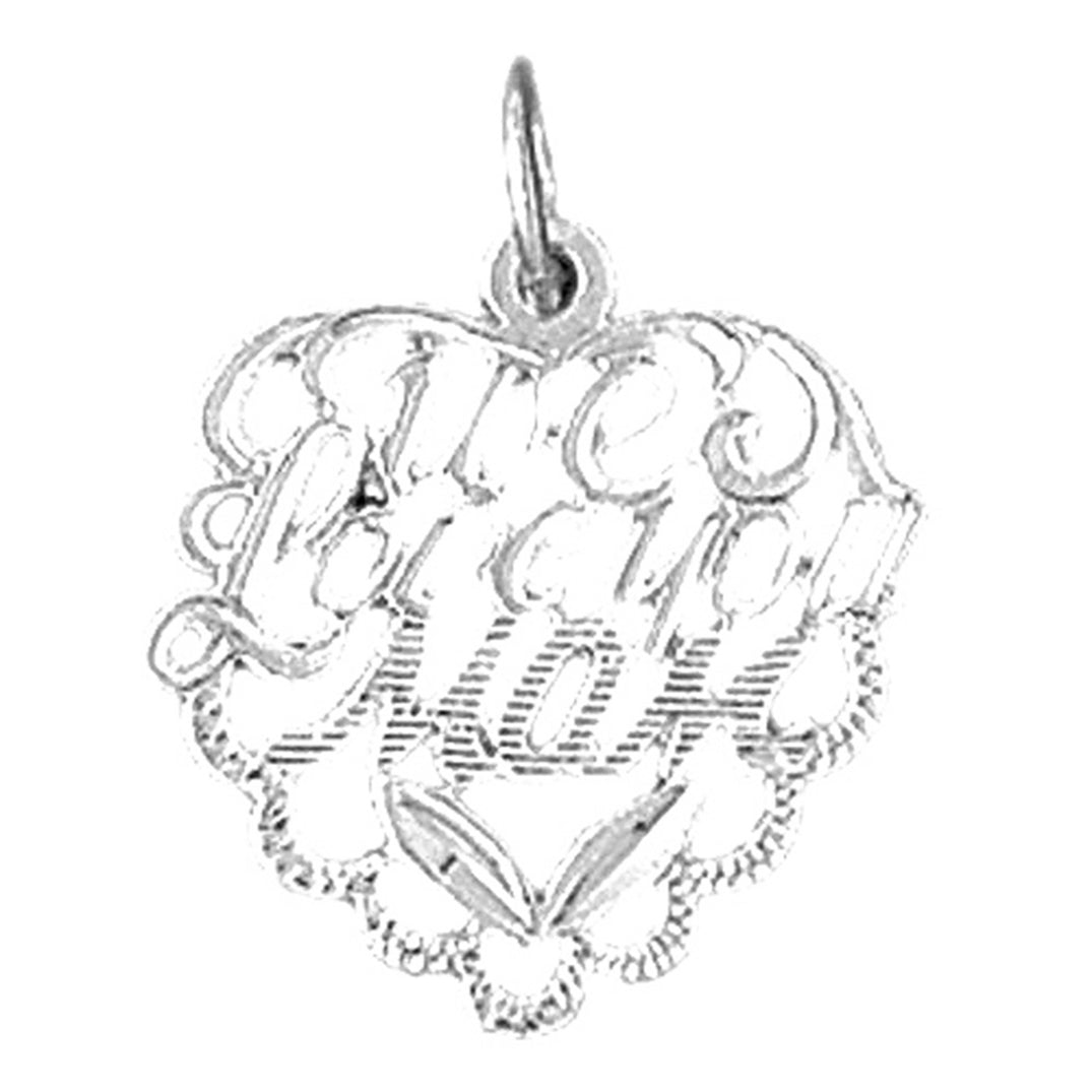14K or 18K Gold We Love You Mom Pendant