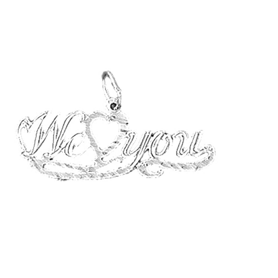 14K or 18K Gold We Love You Pendant