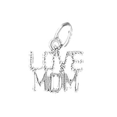 14K or 18K Gold Love Mom Pendant