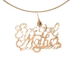 14K oder 18K Gold Besonderer Mutteranhänger