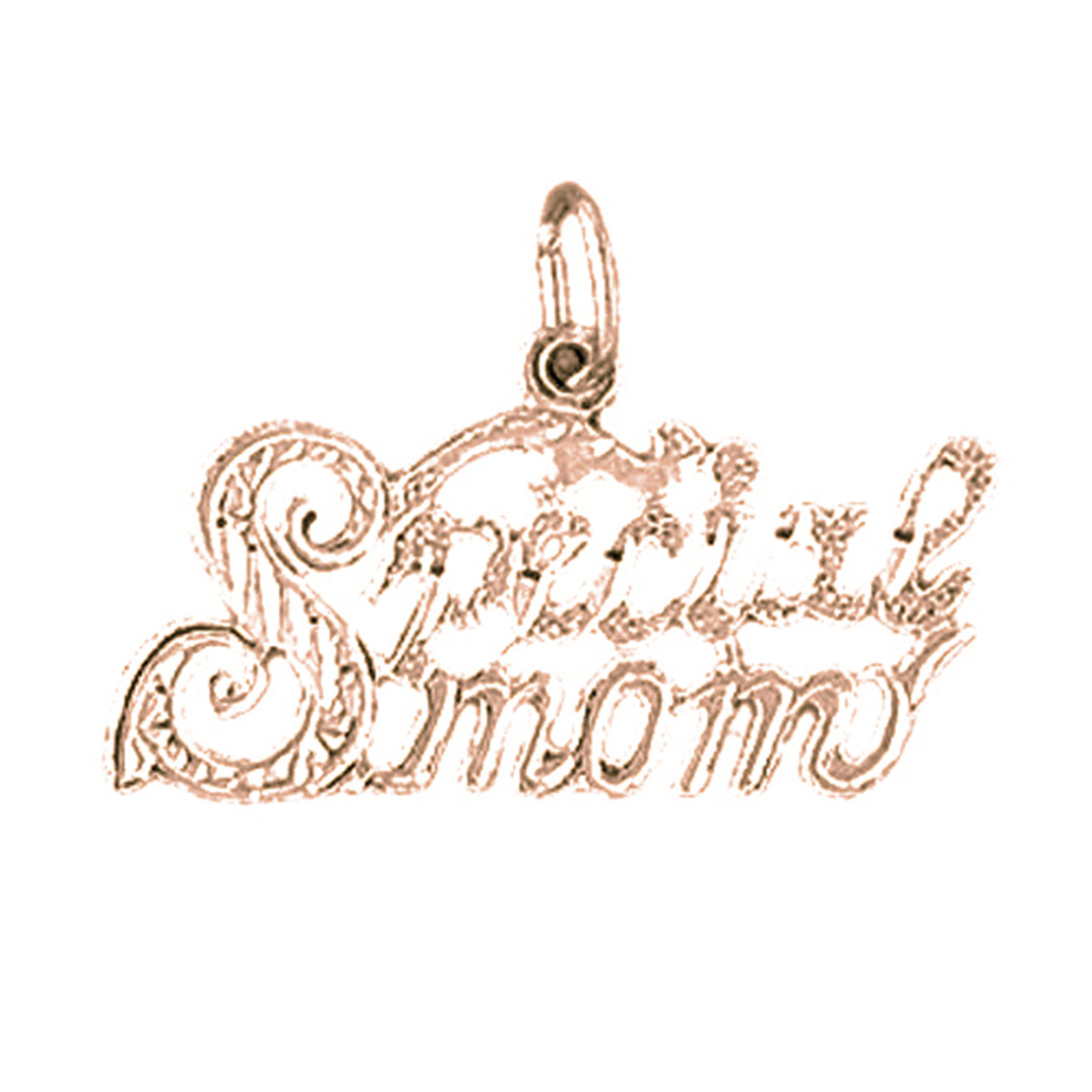 14K or 18K Gold Special Mom Pendant
