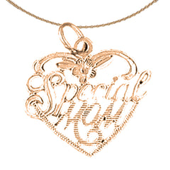 Colgante especial para mamá en oro de 14 quilates o 18 quilates