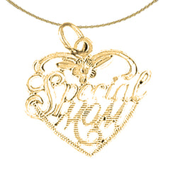 Colgante especial para mamá en oro de 14 quilates o 18 quilates