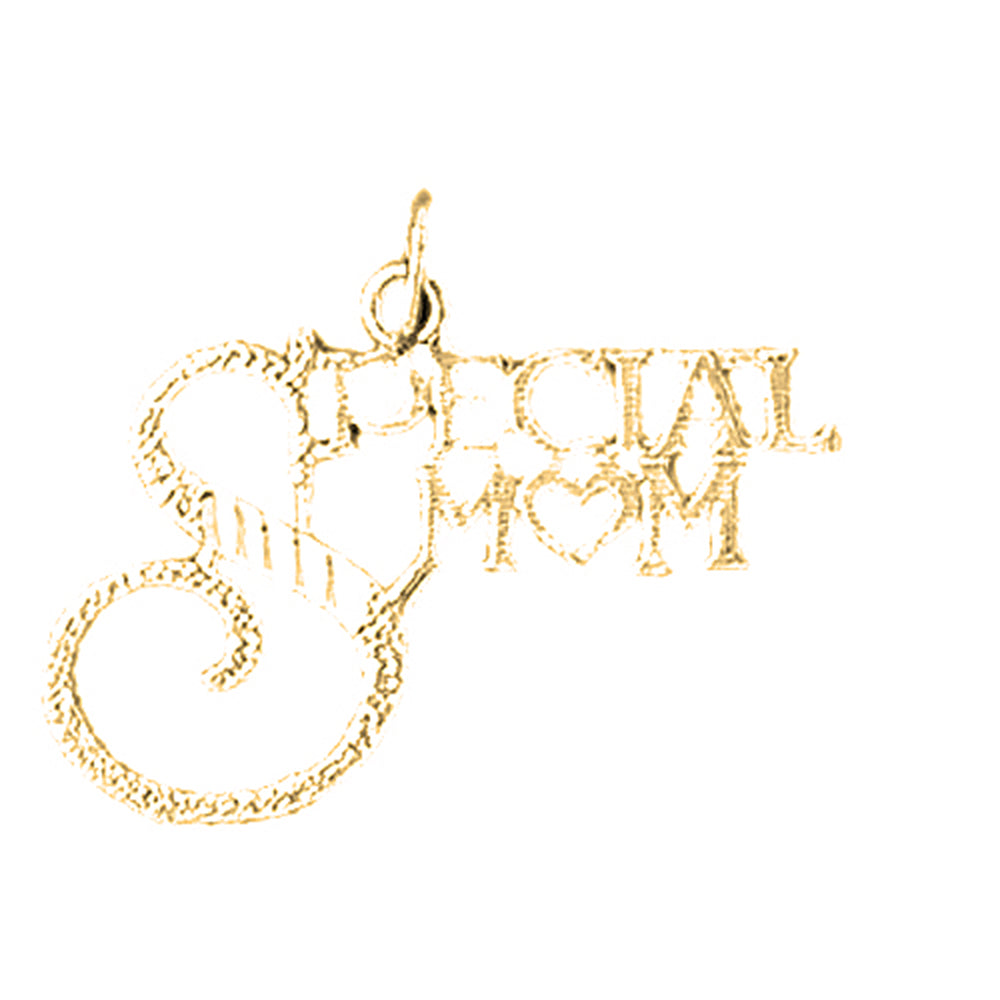 14K or 18K Gold Special Mom Pendant