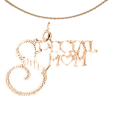 Colgante especial para mamá en oro de 14 quilates o 18 quilates