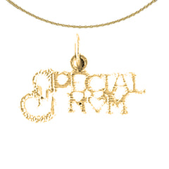 14K or 18K Gold Special Mom Pendant