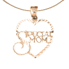 14K oder 18K Gold Besonderer Mama-Anhänger