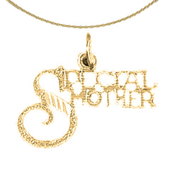 14K oder 18K Gold Besonderer Mutteranhänger