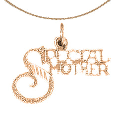 14K oder 18K Gold Besonderer Mutteranhänger