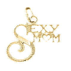 14K or 18K Gold Sexy Mom Pendant