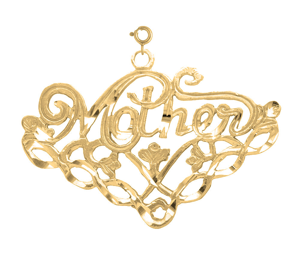14K or 18K Gold Mother Pendant