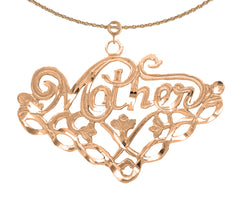 14K or 18K Gold Mother Pendant