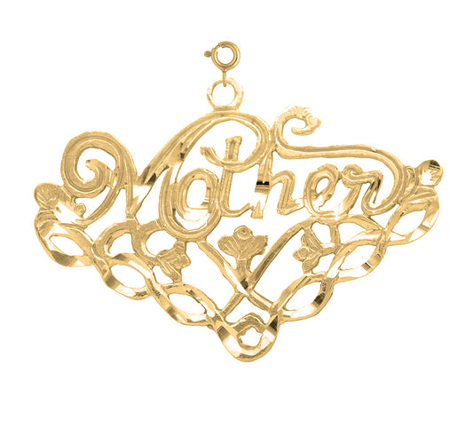 14K or 18K Gold Mother Pendant