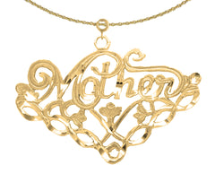 14K or 18K Gold Mother Pendant