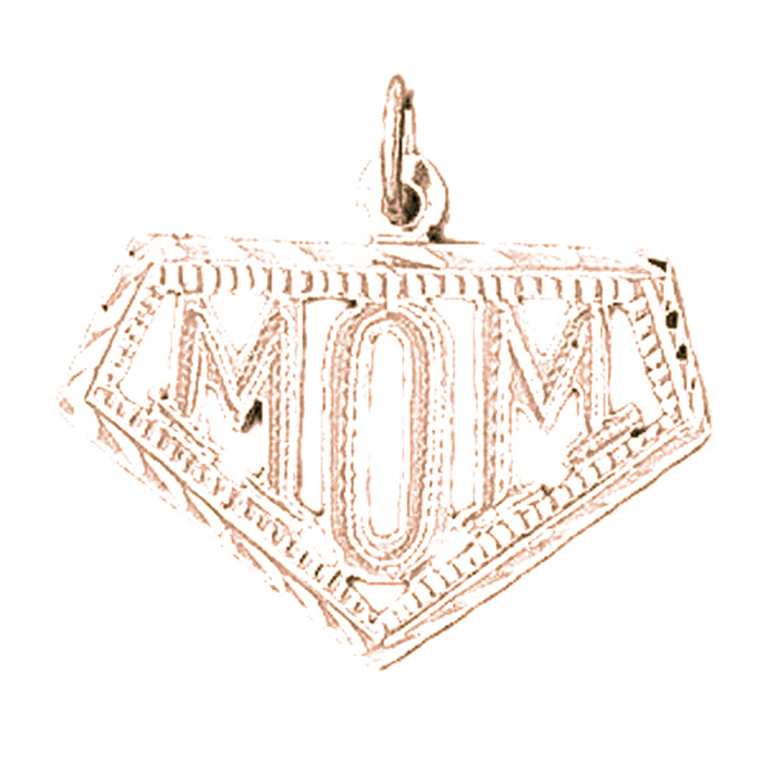 14K or 18K Gold Mom Pendant