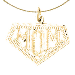 14K oder 18K Gold Mom Anhänger