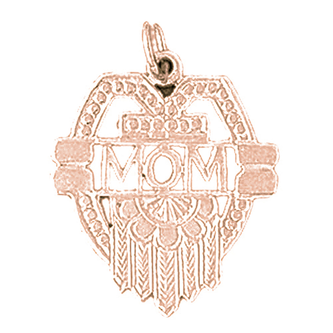 14K or 18K Gold Mom Pendant