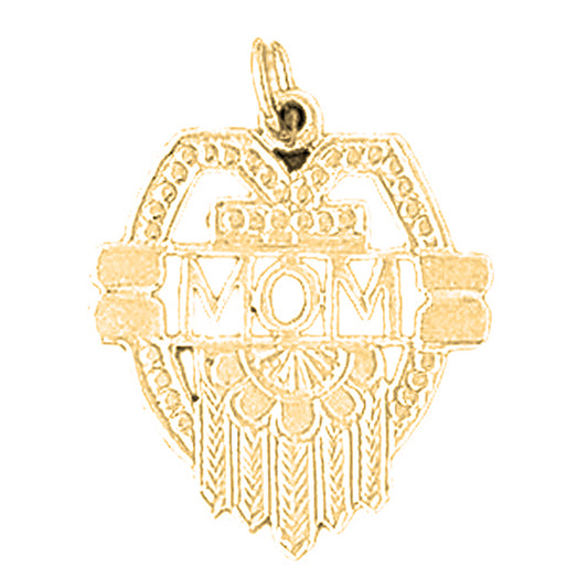 14K or 18K Gold Mom Pendant