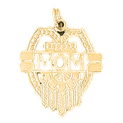 14K or 18K Gold Mom Pendant