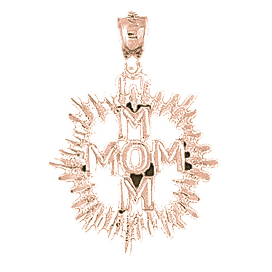 14K or 18K Gold Mom Pendant