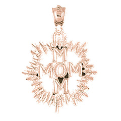 14K or 18K Gold Mom Pendant