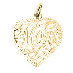 14K or 18K Gold Mom Pendant