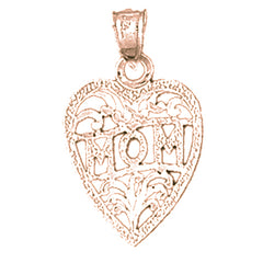 14K or 18K Gold Mom Pendant