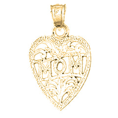 14K or 18K Gold Mom Pendant