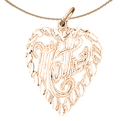 14K or 18K Gold Mother Pendant
