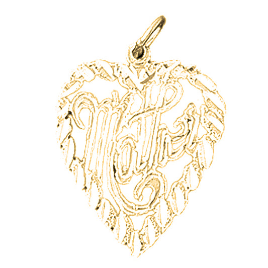 14K or 18K Gold Mother Pendant