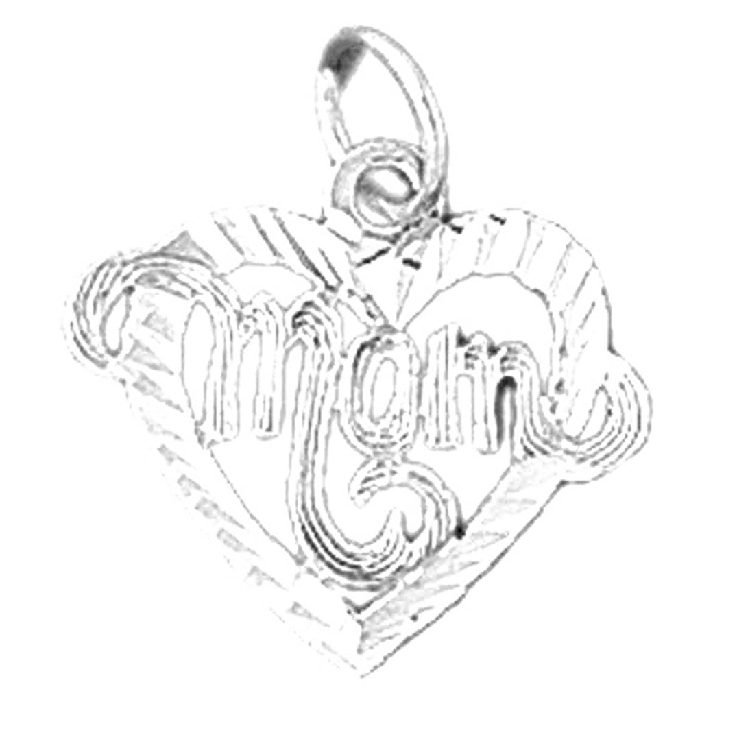 14K or 18K Gold Mom Pendant