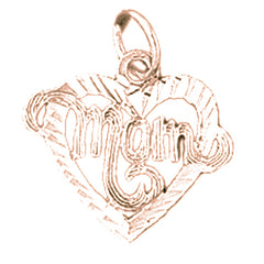 14K or 18K Gold Mom Pendant