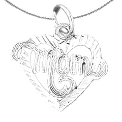 14K oder 18K Gold Mom Anhänger