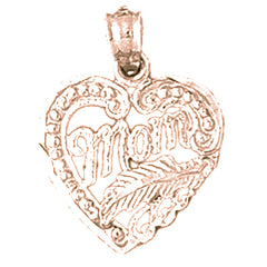 14K or 18K Gold Mom Pendant